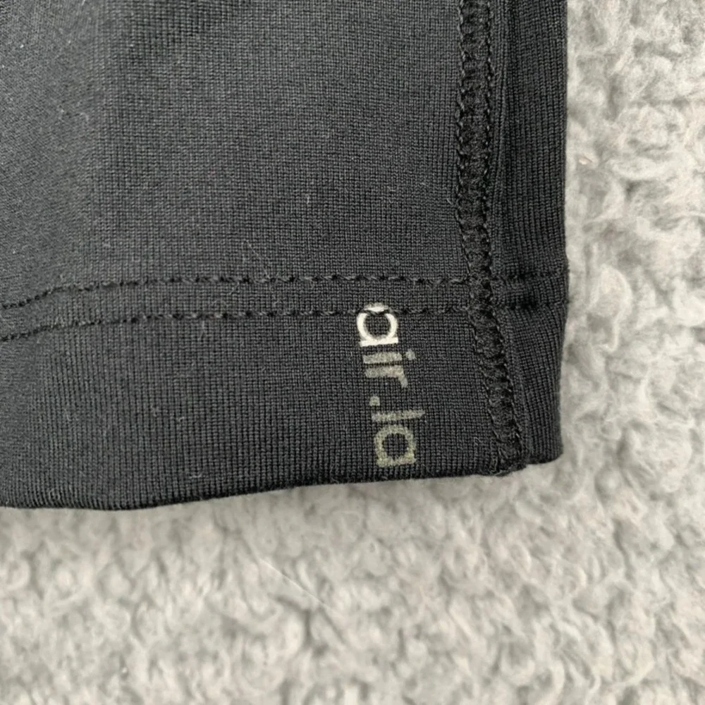 Alo Yoga Pants Women's Small Black Pink Flare‎ Fold Waistband Air Land Ocean EUC